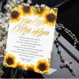 Sonnenblumen bis wir wieder Beerdigung Gedicht Zei Sockelschild