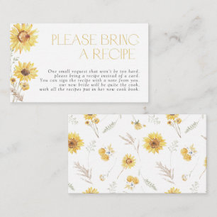 Sonnenblumen Bitte bringen Sie eine Rezept-Umschli Begleitkarte