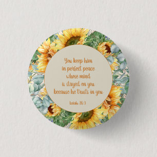 Sonnenblumen Blätter Bible Verse Behalt Perfect Pe Button