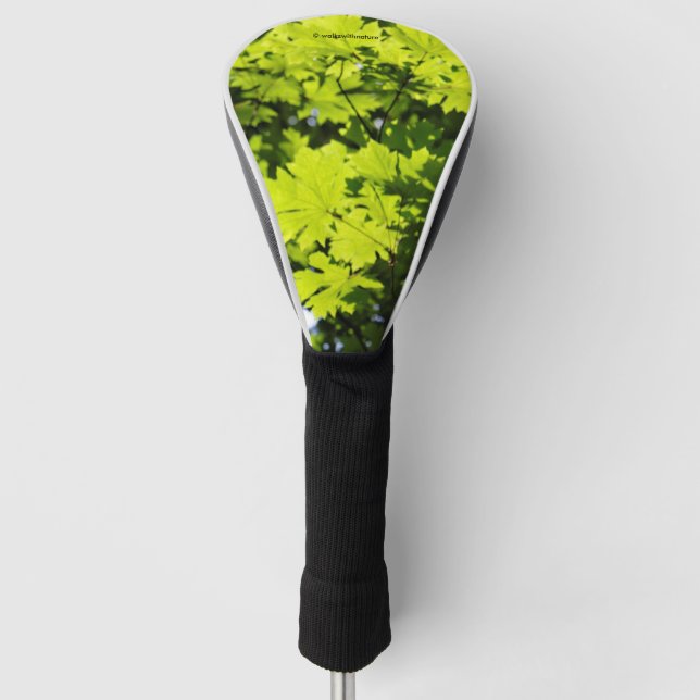 Sonnenblumen-Blätter im Wald Golf Headcover (Vorderseite)