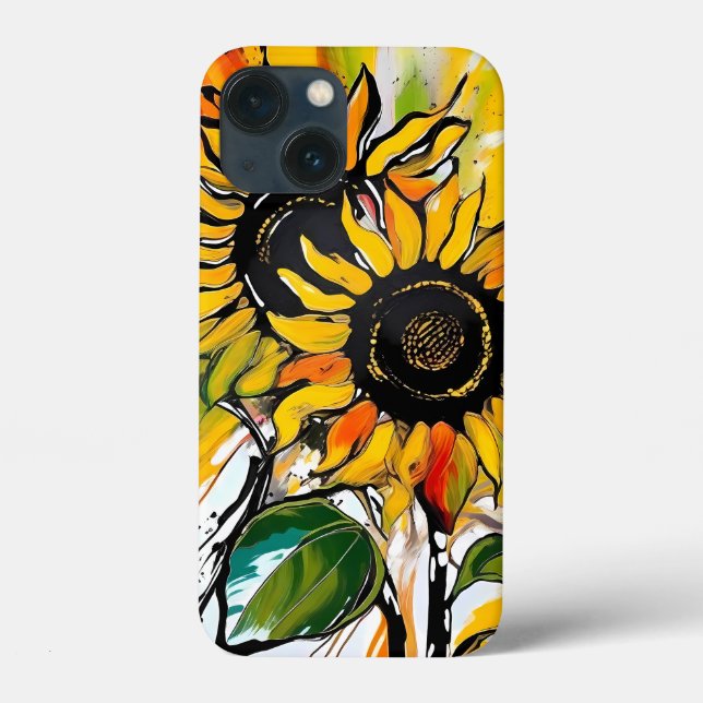 Sonnenblumen Blume Abstrakt Art Florenz Case-Mate iPhone Hülle (Rückseite)