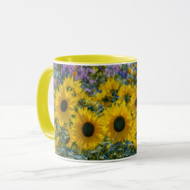 Sonnenblumen Blume Locarno Highlights Tasse (Vorderseite Links)