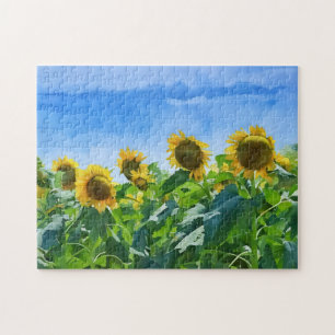 Sonnenblumen Blume Wildes Feld Kunst Ristorante da Puzzle