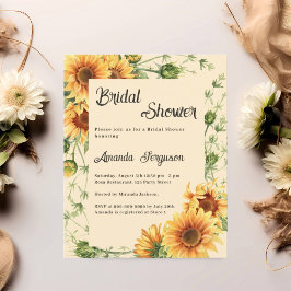 Sonnenblumen Blumen Bridal Dusche Einladung