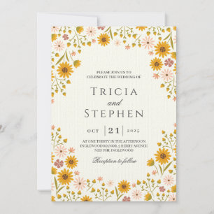 Sonnenblumen Blumen Hochzeit Einladung