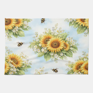 Sonnenblumen-Blumen-Küchenhandtuch Geschirrtuch