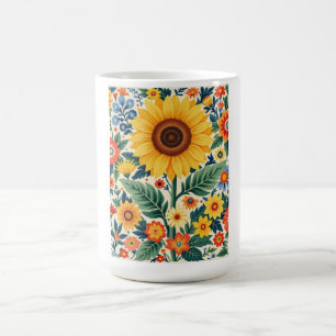 Sonnenblumen-Blumen-Tasse Kaffeetasse