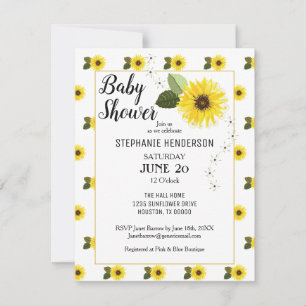 Sonnenblumen Blumendusche Einladung