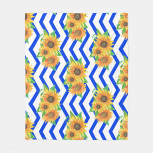 Sonnenblumen Blumengarten Fleecedecke
