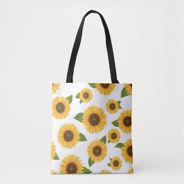 Sonnenblumen-Blumenmuster-Tasche (Vorderseite)