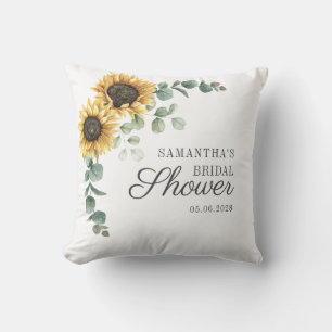 Sonnenblumen-Blumenschrift Brautdusche Kissen