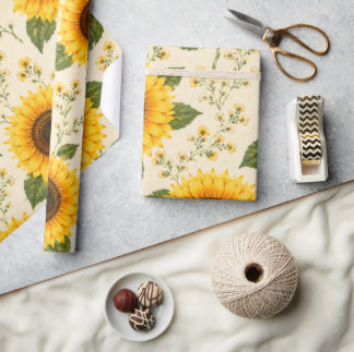 SONNENBLUMEN-BLUMENVERPACKUNGSPAPIER GESCHENKPAPIER