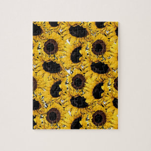Sonnenblumen Blüten schwimmen Tauchgang marine Nat Puzzle