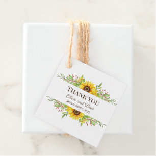 Sonnenblumen boho romantische Sommerzeit Gefallen Geschenkanhänger