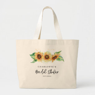 Sonnenblumen-Botanische-Hochzeitsdusche Jumbo Stoffbeutel