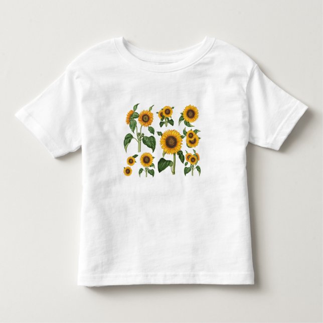 Sonnenblumen Botanische Vegetation Kleinkind T-shirt (Vorderseite)