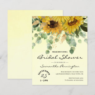 Sonnenblumen Bouquet Brautparty Einladung
