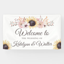 Sonnenblumen Bouquet Wedding Willkommensbanner Banner