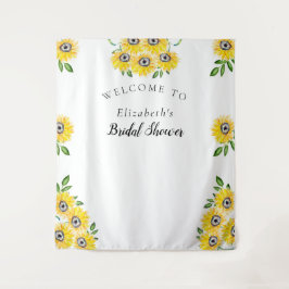 Sonnenblumen Brautparty Begrüßungsunterschrift Wandteppich