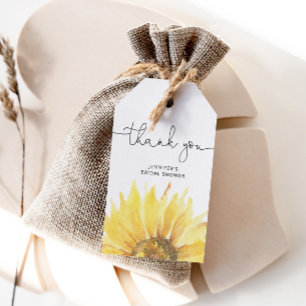 Sonnenblumen-Brautparty-Dankeschön-Anhänger Geschenkanhänger