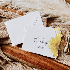 Sonnenblumen Brautparty Dankeschön Karte