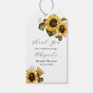 Sonnenblumen Brautparty Geschenkanhänger