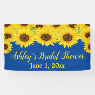 Sonnenblumen Brautparty Hintergrund Blaue Blumenpr Banner