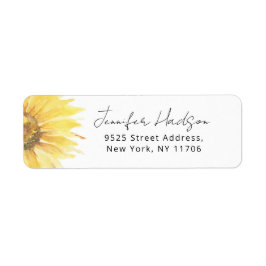 Sonnenblumen Brautparty Rücksendeadresse