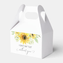 Sonnenblumen Bridesmaid Vorschlag Geschenkboxen