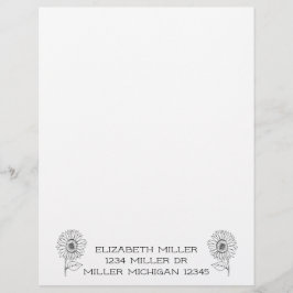 Sonnenblumen Briefbogen