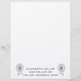 Sonnenblumen Briefbogen