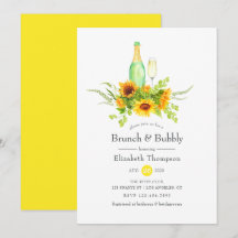 Sonnenblumen Brunch und Bubbly Brautparty