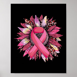 Sonnenblumen Brustkrebs Bewusstsein Leopard Sonnen Poster