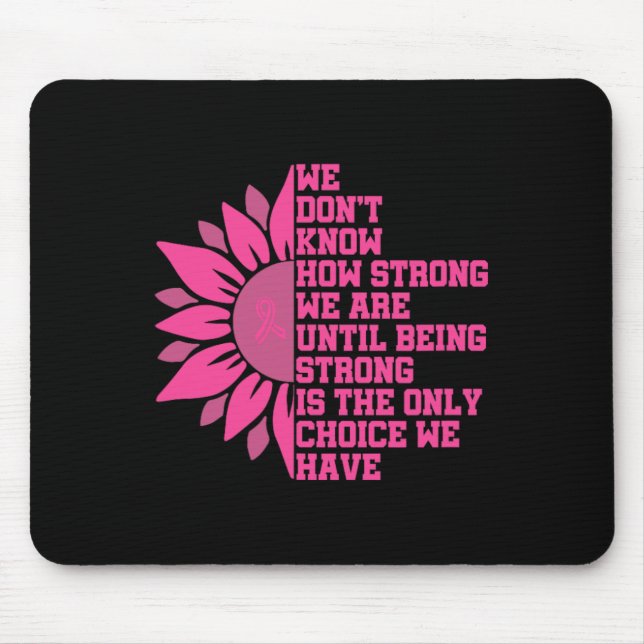 Sonnenblumen Brustkrebs Bewusstsein Mousepad (Vorne)