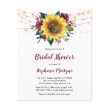 Sonnenblumen Burgundy Lights Budget Brautparty