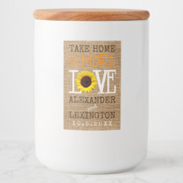 Sonnenblumen Burlap Fall Zuhause S'More Liebe Wedd Lebensmitteletikett