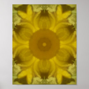 Sonnenblumen-Burst Gold Poster