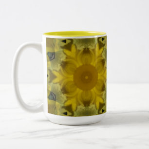 Sonnenblumen-Burst-Gold Zweifarbige Tasse