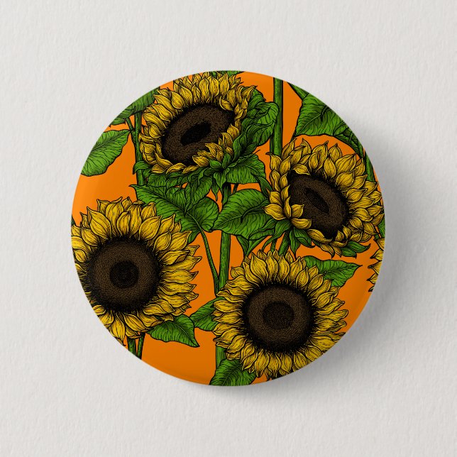 Sonnenblumen Button (Vorderseite)