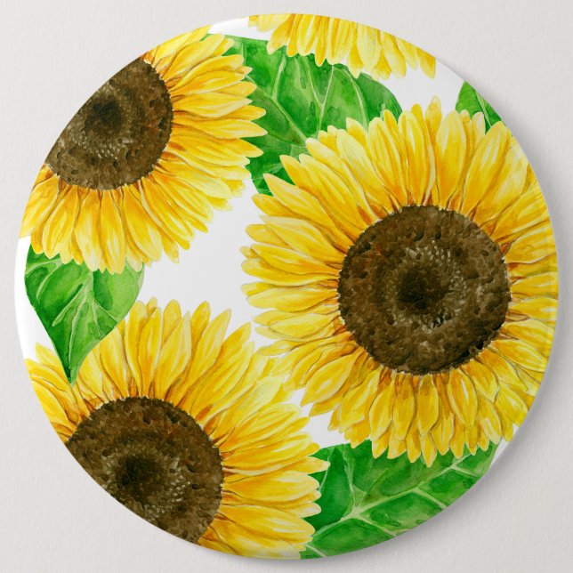 Sonnenblumen Button (Vorderseite)