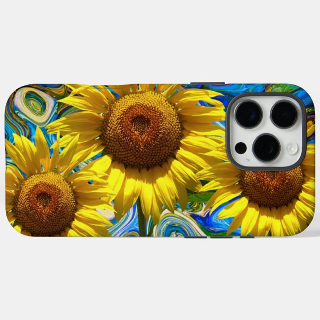 Sonnenblumen Case-Mate iPhone Hülle (Rückseite (Horizontal))
