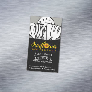Sonnenblumen-Catering und Veranstaltungen #2 Magnetische Visitenkarte