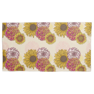 Sonnenblumen, Chrysanthemen, Blumensträuße Kissenbezug
