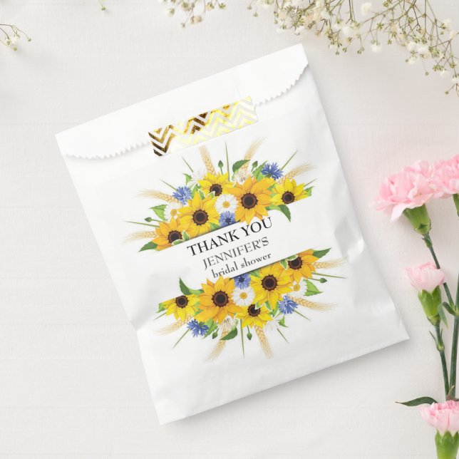 Sonnenblumen Cornflower Brautparty Geschenktütchen (Versiegelt)