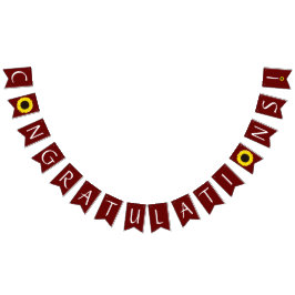 Sonnenblumen Country Graduation Party Maroon Wimpelkette