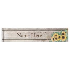 Sonnenblumen Country Western Schreibtisch Name Pla Namensplakette