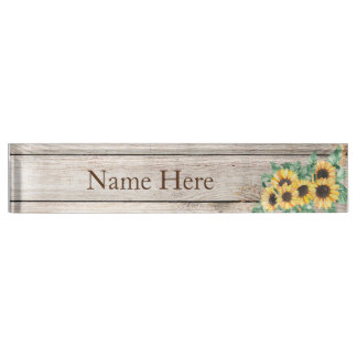 Sonnenblumen Country Western Schreibtisch Name Pla Namensplakette