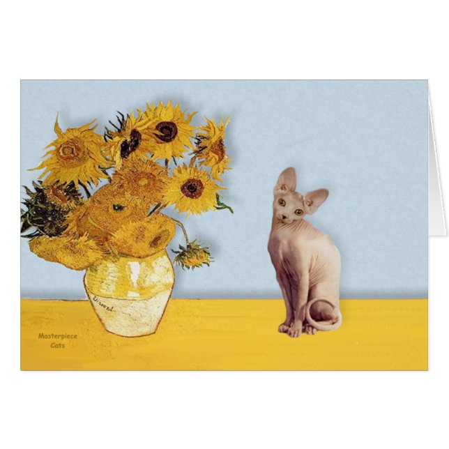 Sonnenblumen - Creme Sphyx Cat (Vorderseite (Horizontal))