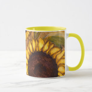 Sonnenblumen Cups Tasse fröhliche Gelbbläschen Glä