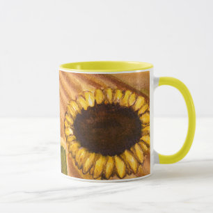 Sonnenblumen Cups Tasse fröhliche Gelbbläschen Glä